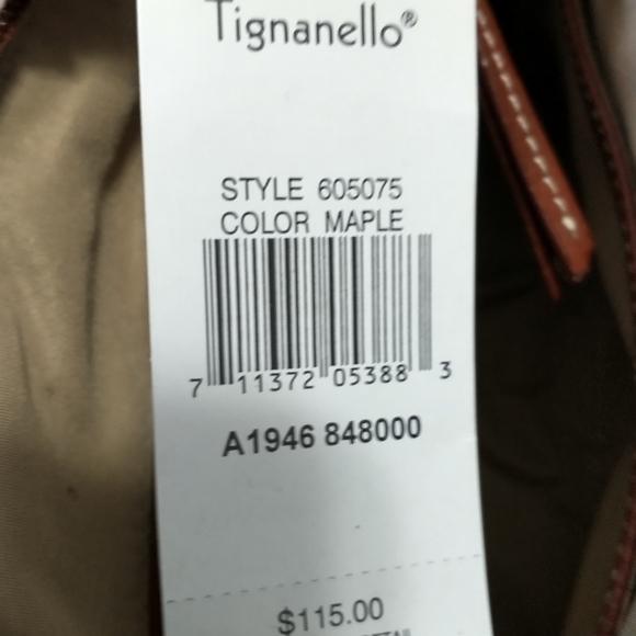 NWT Tignanello Brown Leather Handbag - Picture 12 of 12
